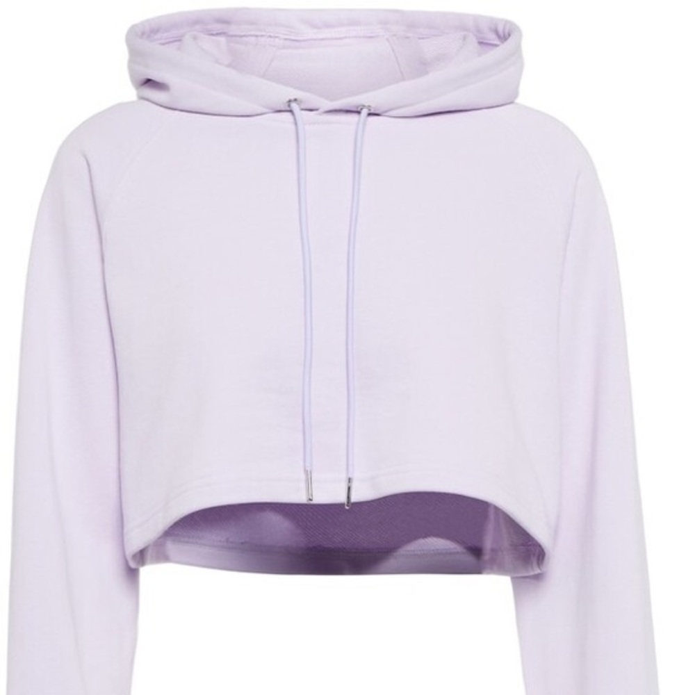 Adam Selman Sport cropped hoodie size medium in purple